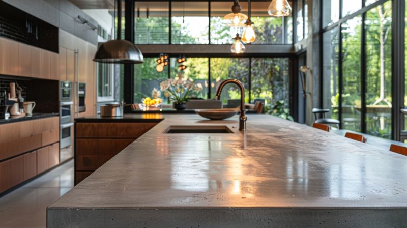 Concrete Counter Installation in Santa Rosa, CA